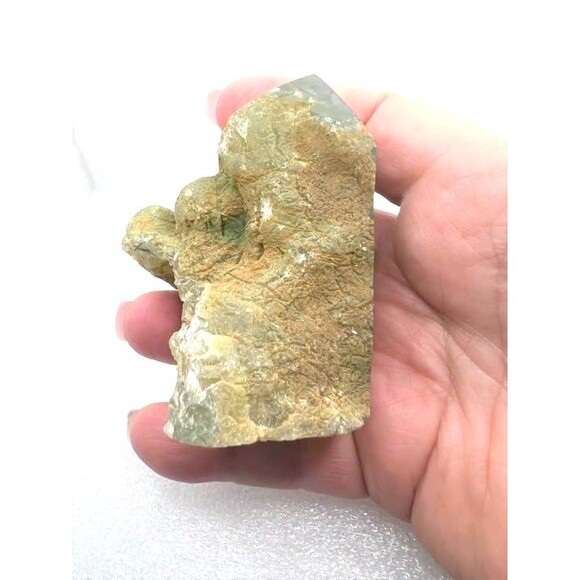 Beautiful Prehnite Raw Edge Point - Picture 6 of 8
